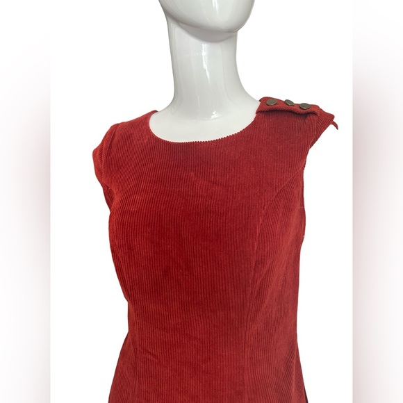 Annie 50 Red Cord Dress Size Medium - Picture 6 of 8